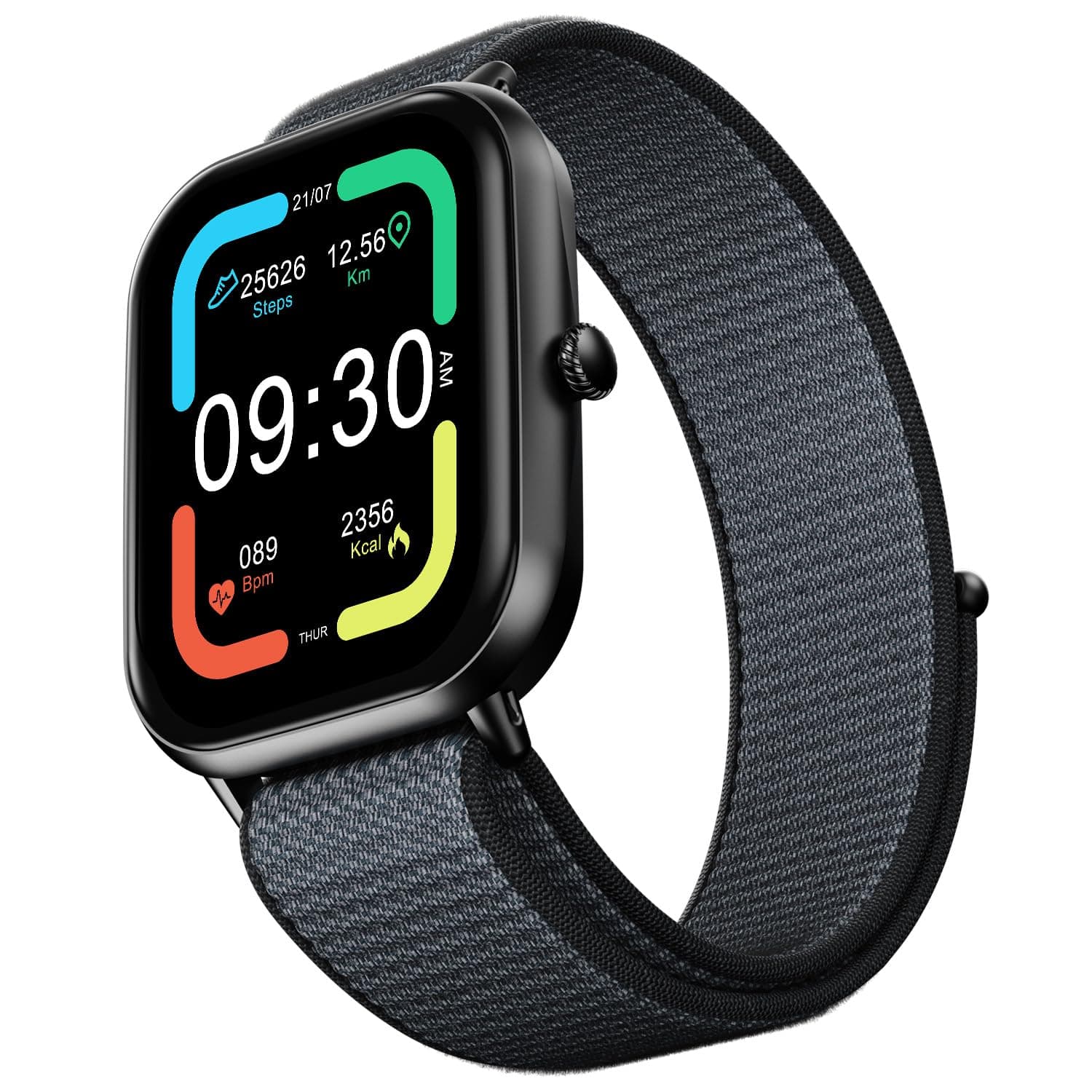 Fire-Boltt Newly Launched Ninja Call Pro Max Nyluxe Smart Watch 2.01 inch Display, Bluetooth Calling, 120+ Sports Modes, Health Suite, Voice Assistanc...