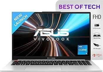 ASUS Vivobook S15, 15.6" (1920 x 1080) FHD, Intel Core i5-13500H, Thin & Light Laptop(16GB RAM/512GB SSD/Intel Iris X Graphics/Windows 11/Office Home/...