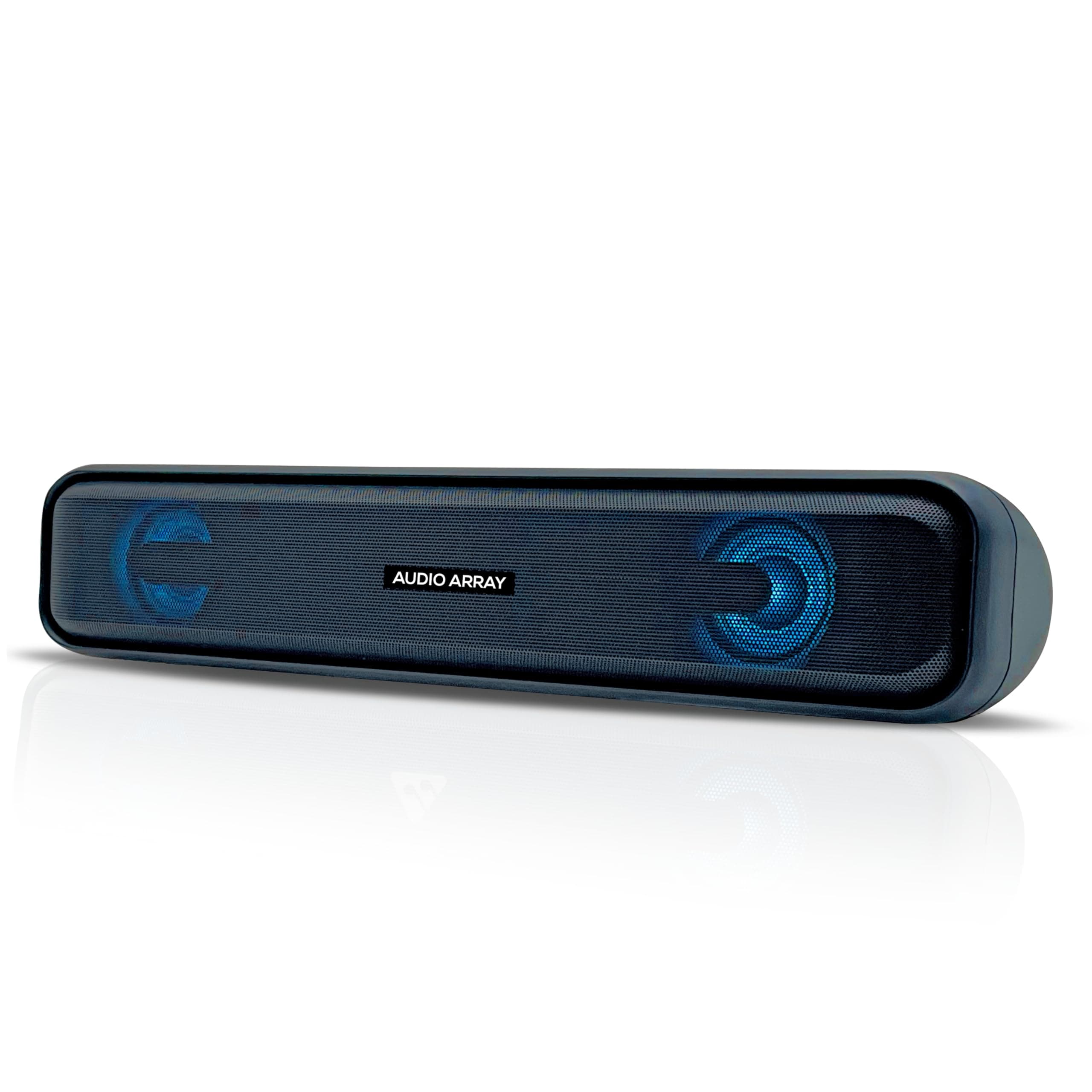 Audio Array SB-01 25W | 2.0 Sound Bar Speaker | BT v5.3 AUX, USB, TF Card, TWS Connectivity | Inbuilt FM Radio | Build in Mics | Dynamic LED Lights