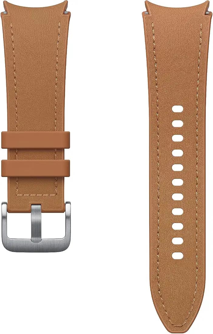 SAMSUNG Galaxy Watch 6, 5, 4 Series Hybrid Eco Leather Band, T-Buckle Closure for Men and Women, Smartwatch Replacement Strap, Durable, One Click Atta...
