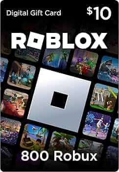Roblox Gift Card Code - $10 Roblox Credit / 800 Robux [Online Game Code]