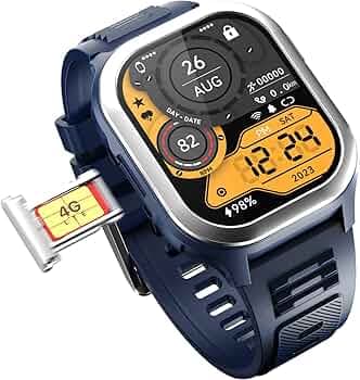 (Refurbished) Fire-Boltt 4G Pro Volte Calling Smart Watch- 2.02 TFT Display, 4G Nano-SIM GPS, Health Suite, Sports Modes, 400mAh Battery (Blue)