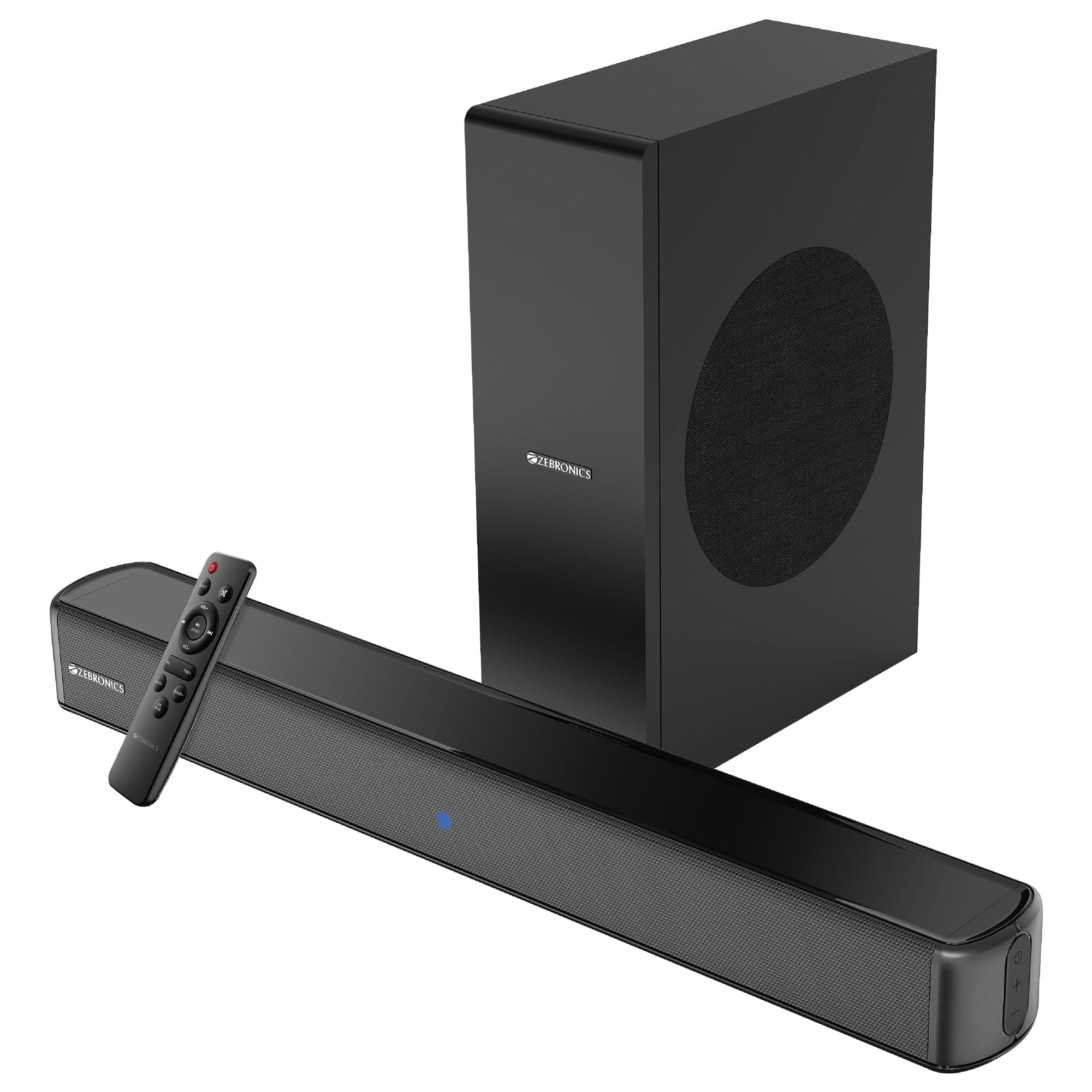 ZEBRONICS Newly Launched Juke BAR 3902 2.1 Soundbar with 100 Watts, HDMI (ARC), Optical, USB, AUX, Bluetooth v5.0, Wall Mountable Design