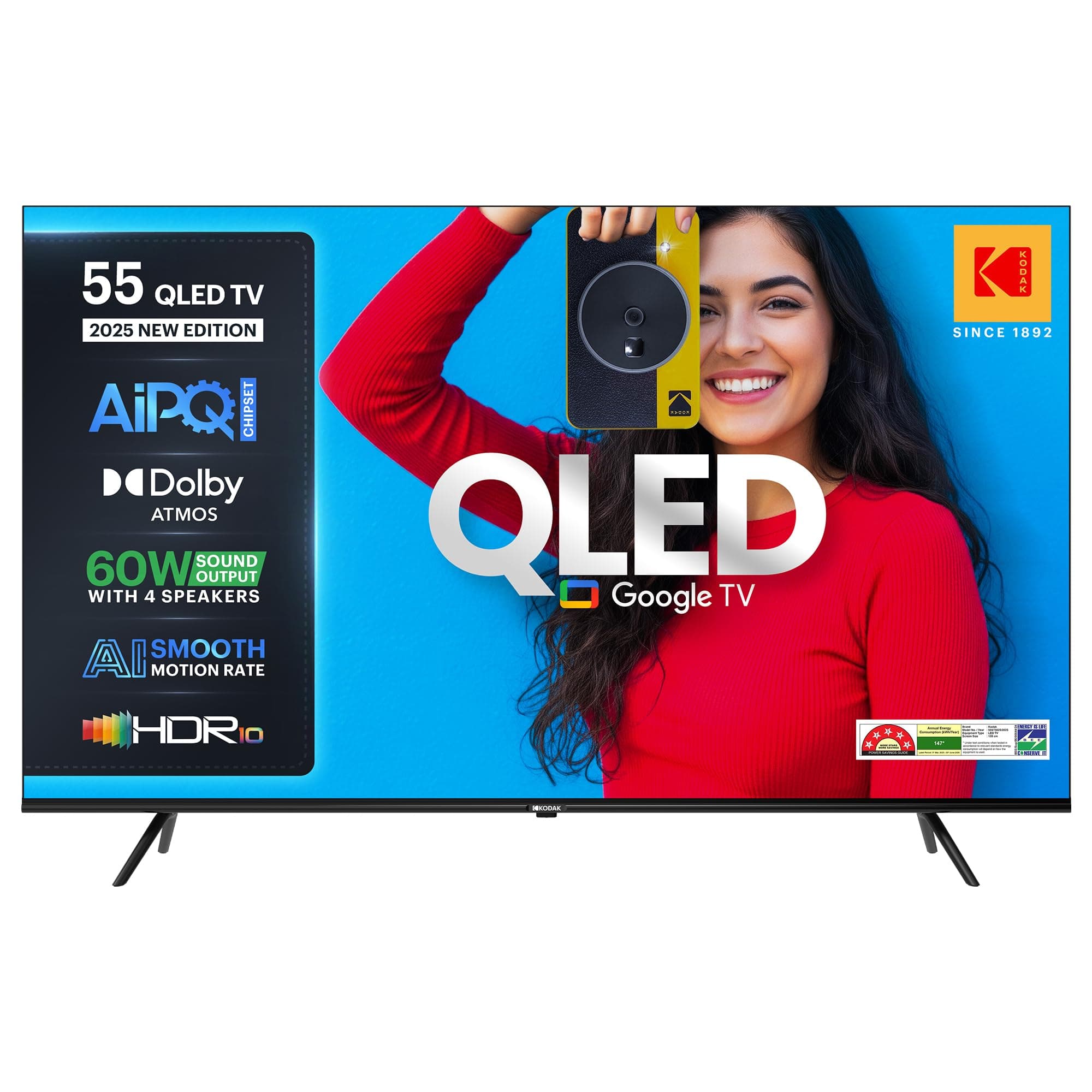 Kodak 139 cm (55 inches) Matrix Series UHD 4K QLED Google TV 55ST5025