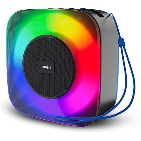 FRONTECH 15W Portable Wireless Multimedia Speaker with Bluetooth 5.3, FM, USB, TF Card, Mobile Holder, RGB LED Lights, 6 Hrs Playback, 1000mAh Battery, 1 Year Warranty (Blue)