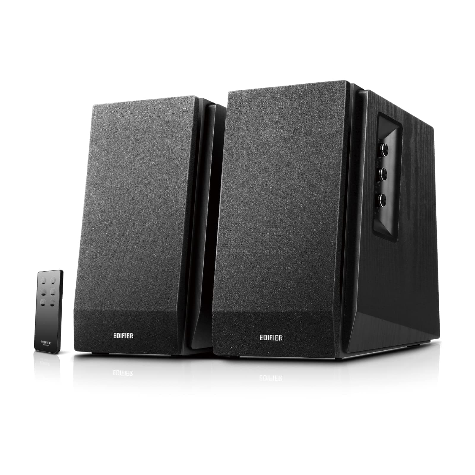 Edifier R1700BT Bluetooth Bookshelf Speakers (Black) - Active Near-Field Studio Monitors - Powered Speakers 2.0 Setup Wooden Enclosure - 66w RMS