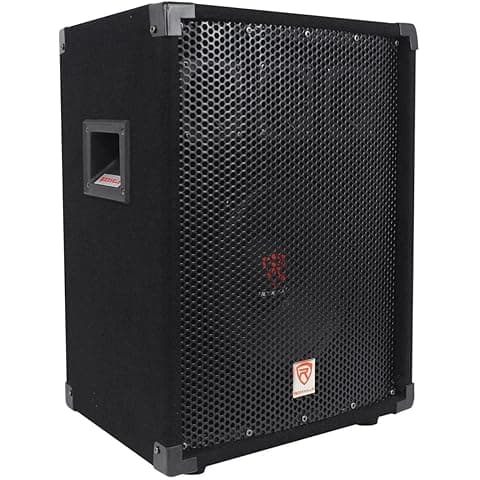 Rockville RSG10 10ââ‚¬Â 400W 8 ââ€ž¦ 2-Way Passive DJ/Pro PA Speaker | 400W Peak / 150W RMS, SpeakON and 1/4" Inputs, Pole Mountable, 93dB, Piezo Tweeters, 50Hz-20kHz, Carpeted MDF, Steel Grill