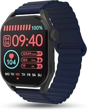 Pebble Cosmos Vogue 1.96" Amoled, BT Calling, Multiple Sports Mode, Heart Rate Monitor, AI Voice Assistance Alarm & Notification