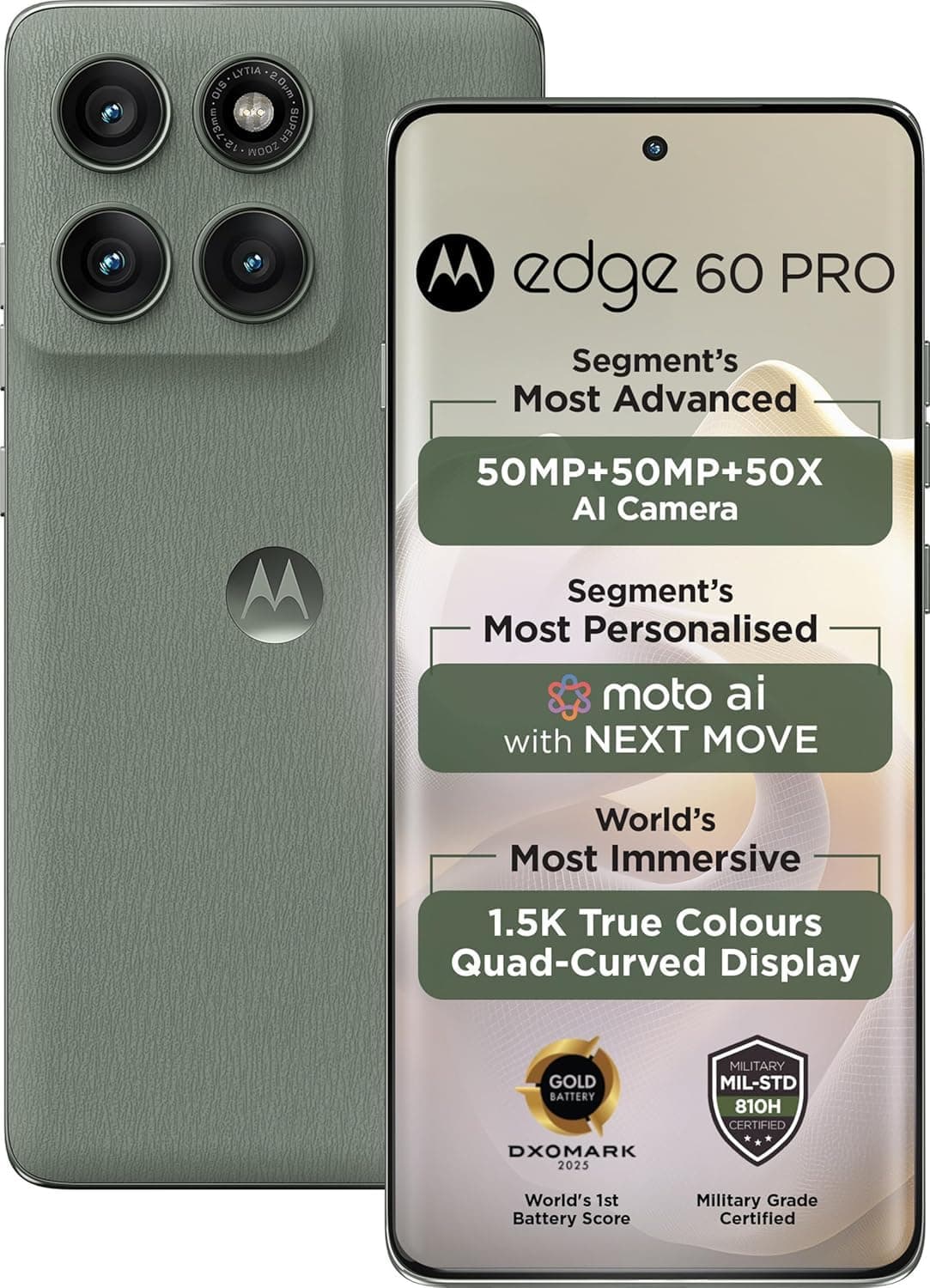 Motorola Edge 60 Pro (Pantone Shadow, 12GB RAM, 256GB Storage)