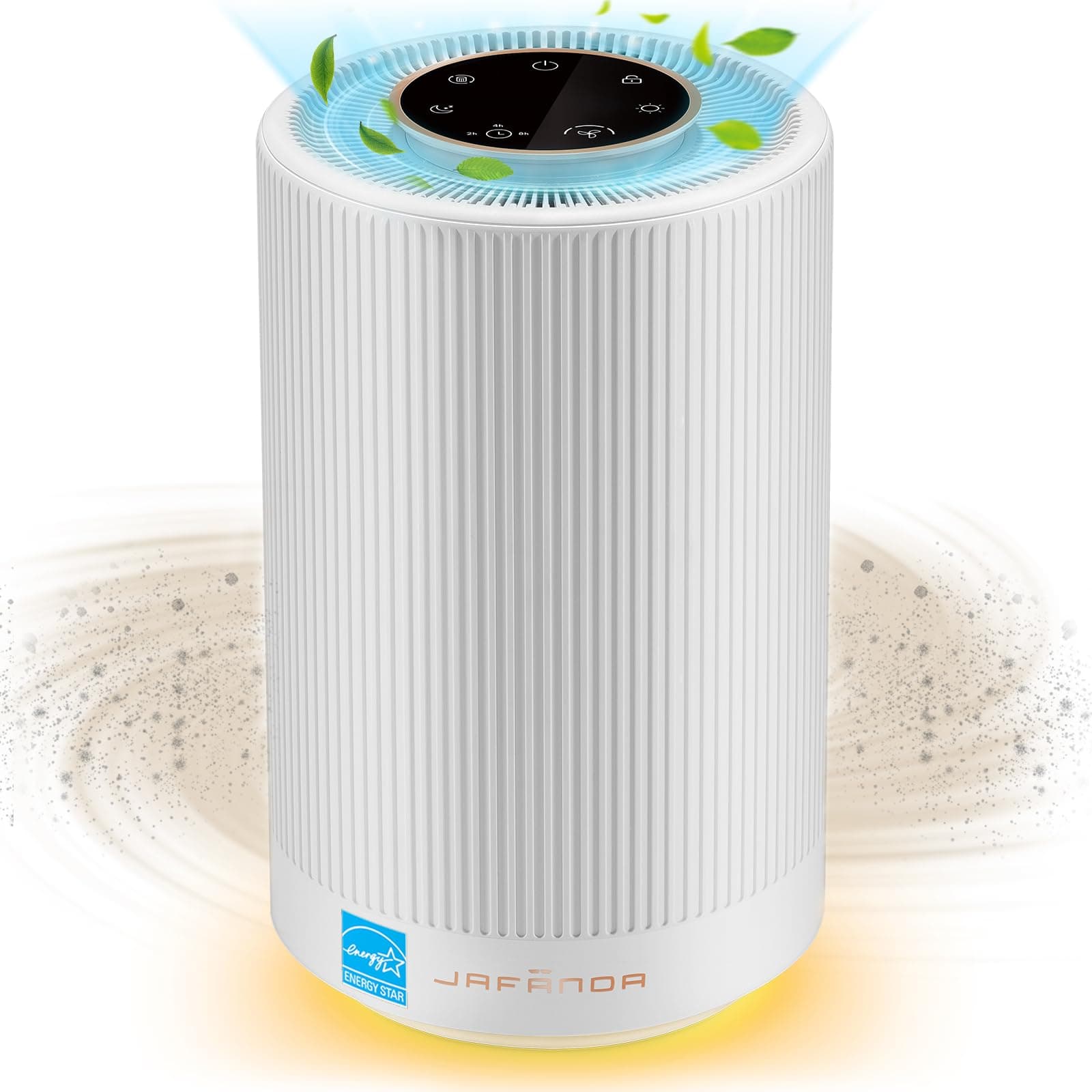 Jafanda JF100 Smart Air Purifiers for Bedroom, H13 True HEPA Filter Coverage 450 sqft, 22dB Air Cleaner with Brushless Motor, Night Light, Effectively...