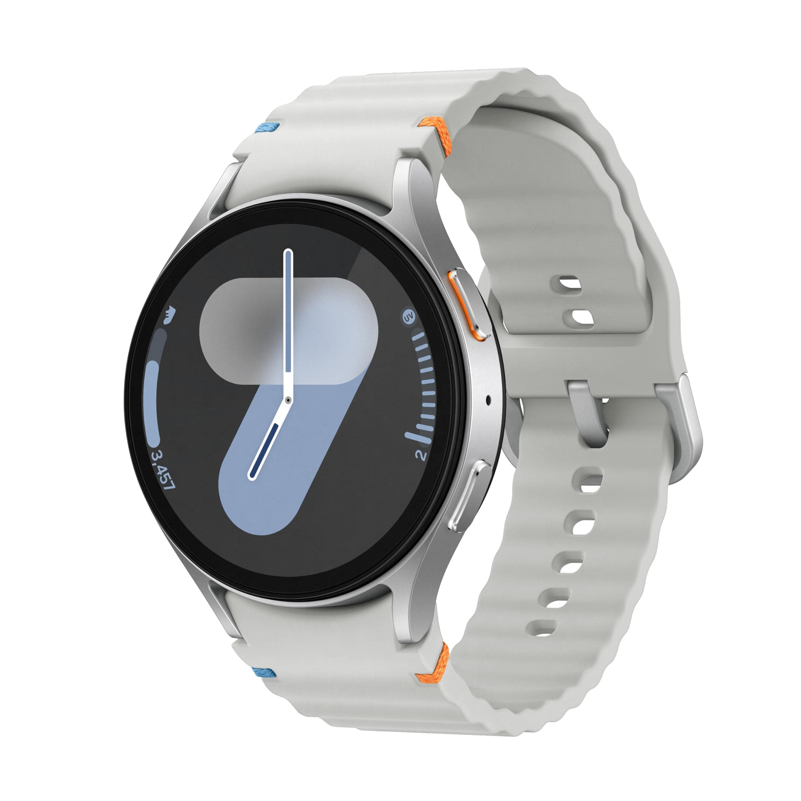 Samsung Galaxy Watch 7 (44mm, Silver, BT+LTE) with 3nm Processor | Dual GPS | Sapphire Glass & Armour Aluminum | 5ATM & IP68 | HR, SpO2, BP & ECG Moni...