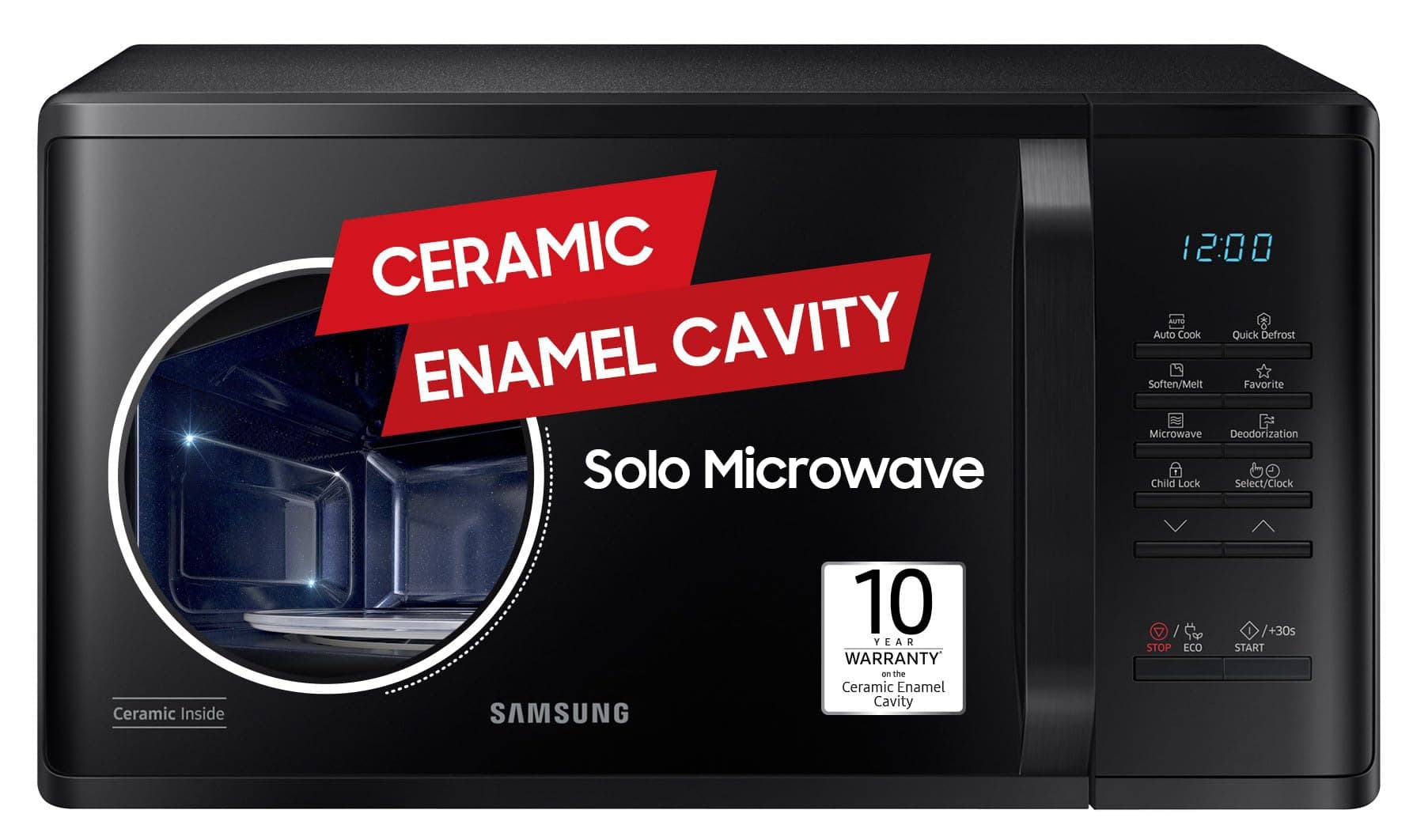 Samsung 23 L Solo Microwave Oven (MS23A3513AK/TL, Black)