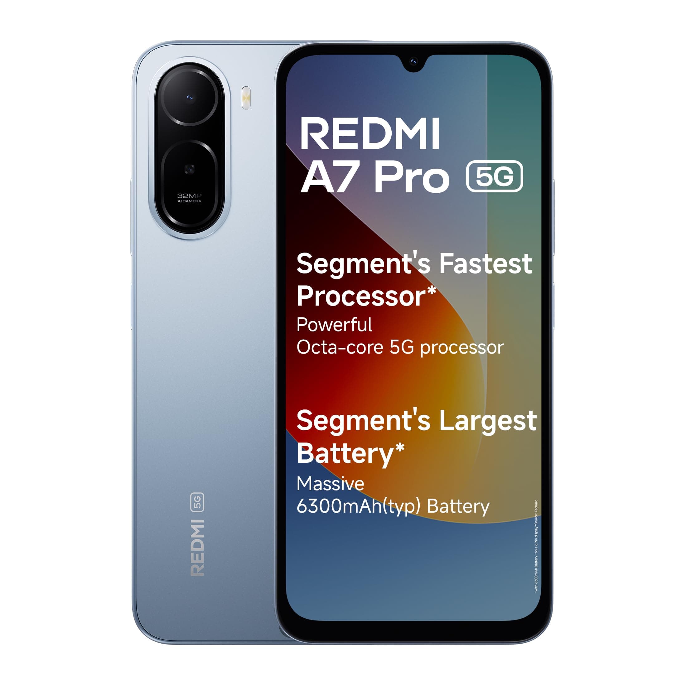 REDMI A7 Pro 5G (Mist Blue, 4GB RAM,128GB Storage) | Segment's Fastest Processor | Segment's Largest Battery | Segment's Largest & Smoothest 6.9in 120...