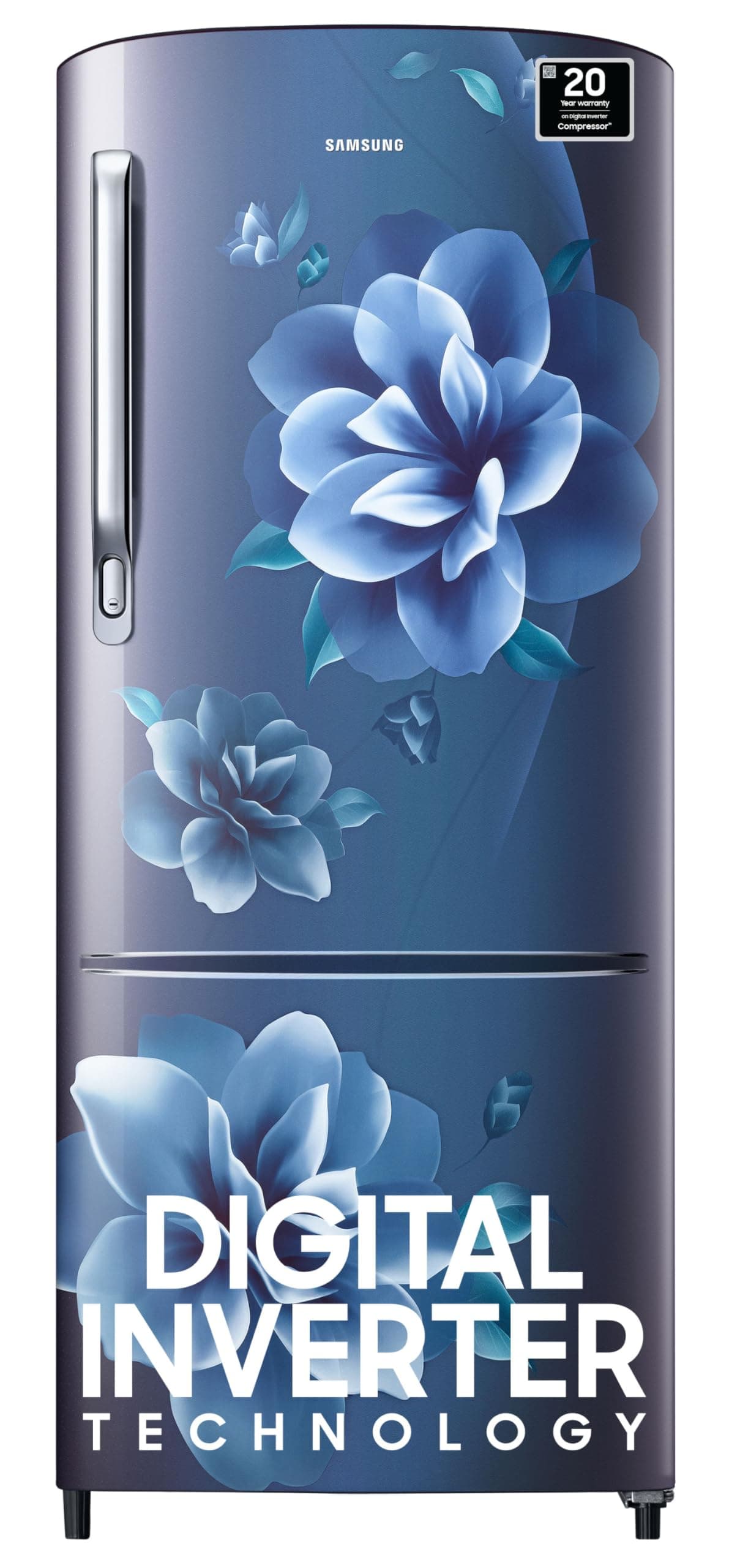 Samsung 183 L 4 Star Inverter Direct-Cool Single Door Refrigerator (RR20C1724CU/HL, Camellia Blue)