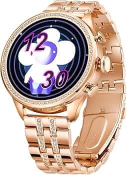 PunnkFunnk GEN 9 Smart Watch Specially Made for Girls & Women with Multi Features and Watch Faces, Music Smartwatch (Golden Strap, 1.30 Inch AMOLED Su...