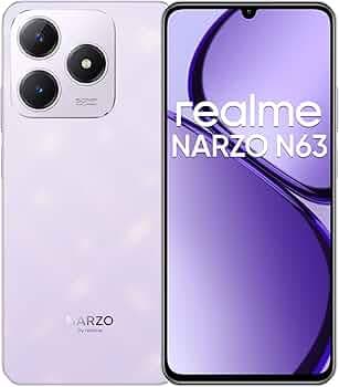 realme NARZO N63 (Twilight Purple,4GB RAM+128GB Storage) 45W Fast Charge | 5000mAh Durable Battery | 7.74mm Ultra Slim | 50MP AI Camera | AI Boost