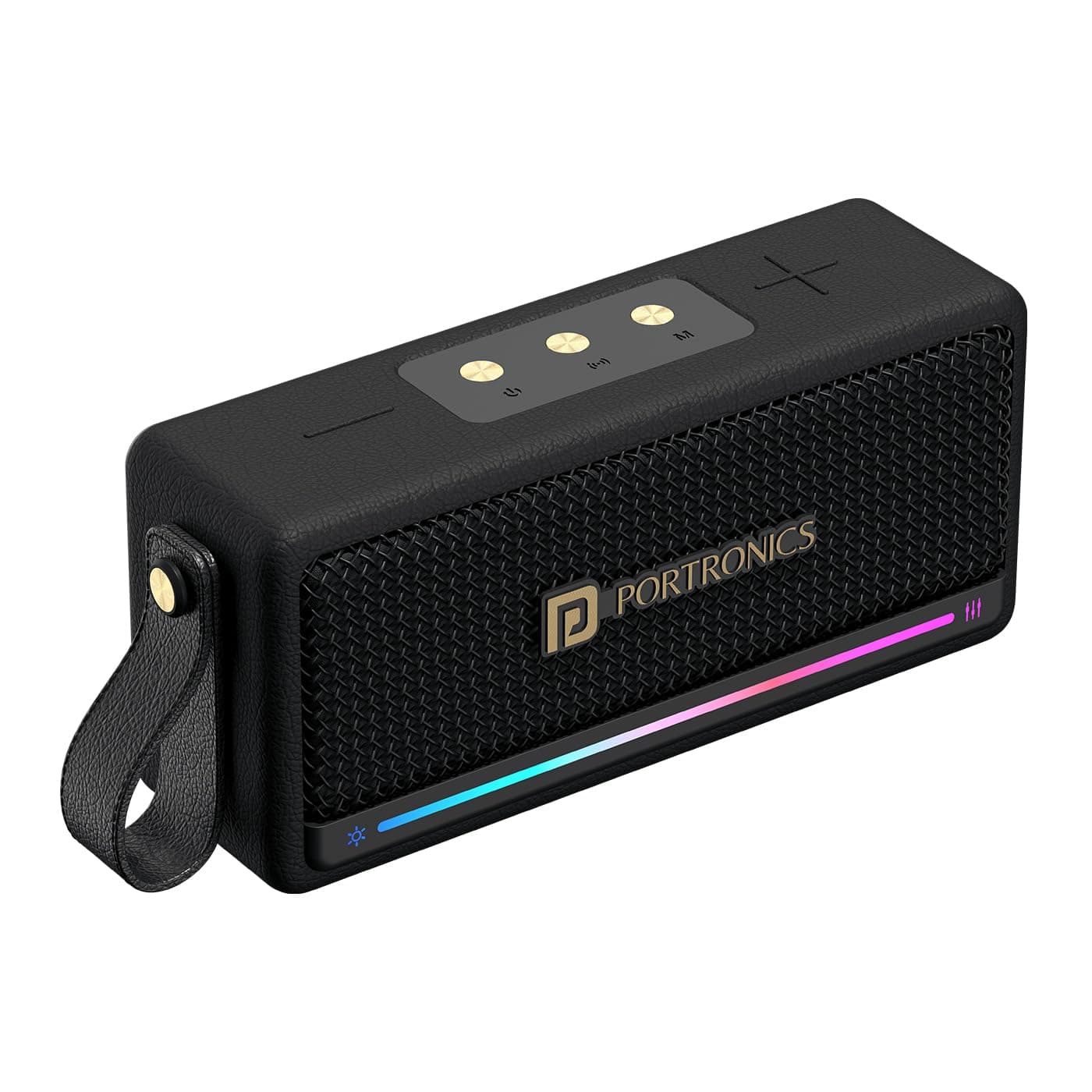 Portronics Harmony Mini 25W HD Premium Portable Bluetooth Speaker with Subwoofer, EQ Adjustment, 6 Hours Playtime, in-Built Mic,TWS Mode,RGB Lights, B...