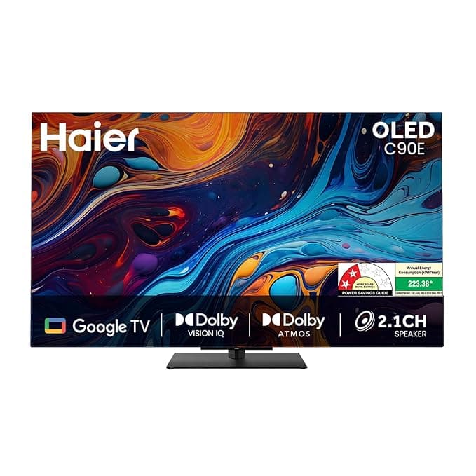 Haier New 139 cm (55) C90E Series 4K Ultra HD Smart OLED Google TV H55C90EUX (Black)