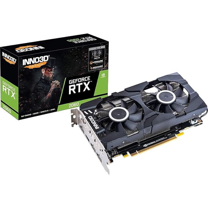 INNO3D GEFORCE RTX 2060 Twin X2 6Gb GDDR6 PCIe 4.0 Gaming Graphic Card -N20602-06D6-1710VA23 Graphics Cards