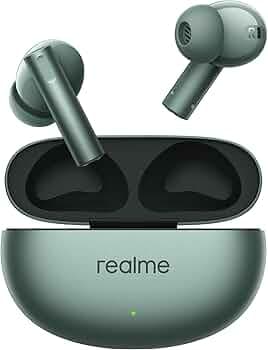 (Refurbished) realme Buds Air 6 TWS Earbuds with 12.4 mm Deep Bass Driver, 40 Hours Play time, Fast Charge,50 dB ANC,LHDC 5.0, 55 ms Low Latency, IP55...