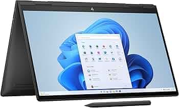 HP Envy x360, Ryzen 5 7530U, 15.6-inch (39.6 cm) FHD Laptop,16GB LPDDR5, 512GB SSD, AMD Radeon Graphics, 5MP IR Camera, B&O, Pen (Win 11, MSO, Black, ...