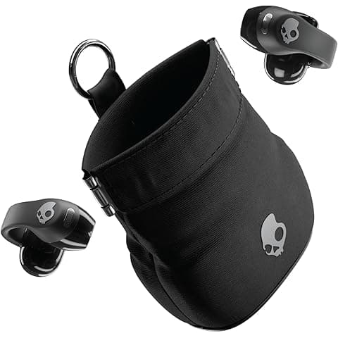 Skullcandy Push 720 Open Wireless Open-Ear Bluetooth Earbuds - True Black | Waterproof, Clip-On Lightweight Design, 30 Hours Battery, Wireless Charging Pouch, Exercise, Running Outdoors, Gym, Fitness