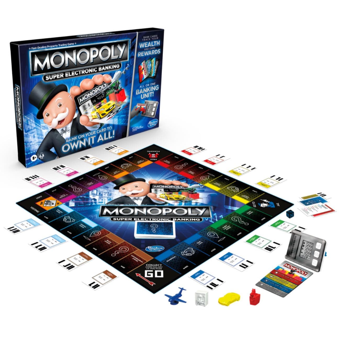 MONOPOLY Ultimate Rewards Board Game; Electronic Banking Unit; Choose Your Rewards; Cashless Gameplay; Tap Technology; for Ages 8 and Up