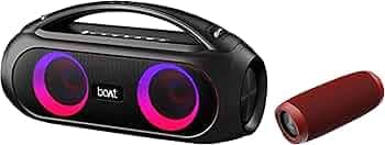 boAt Partypal 50 20W Bluetooth, Wireless, Auxiliary, USB, Fm Speaker - Knight Black & Stone 620 Bluetooth Speaker with 12W RMS Stereo Sound, 10HRS Pla...