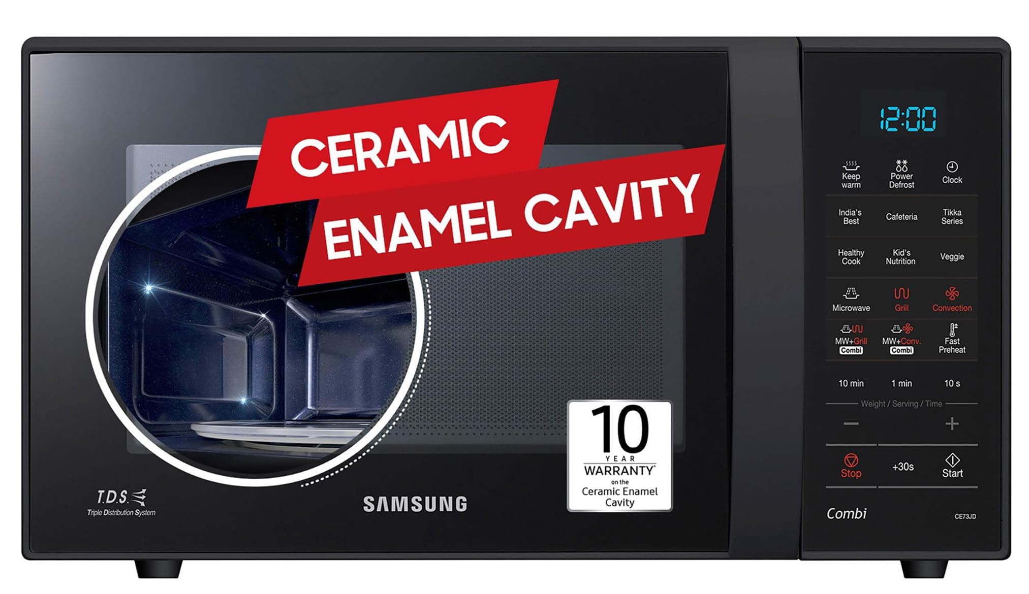 Samsung 21 L Convection Microwave Oven (CE73JD-B1/XTL, Black)