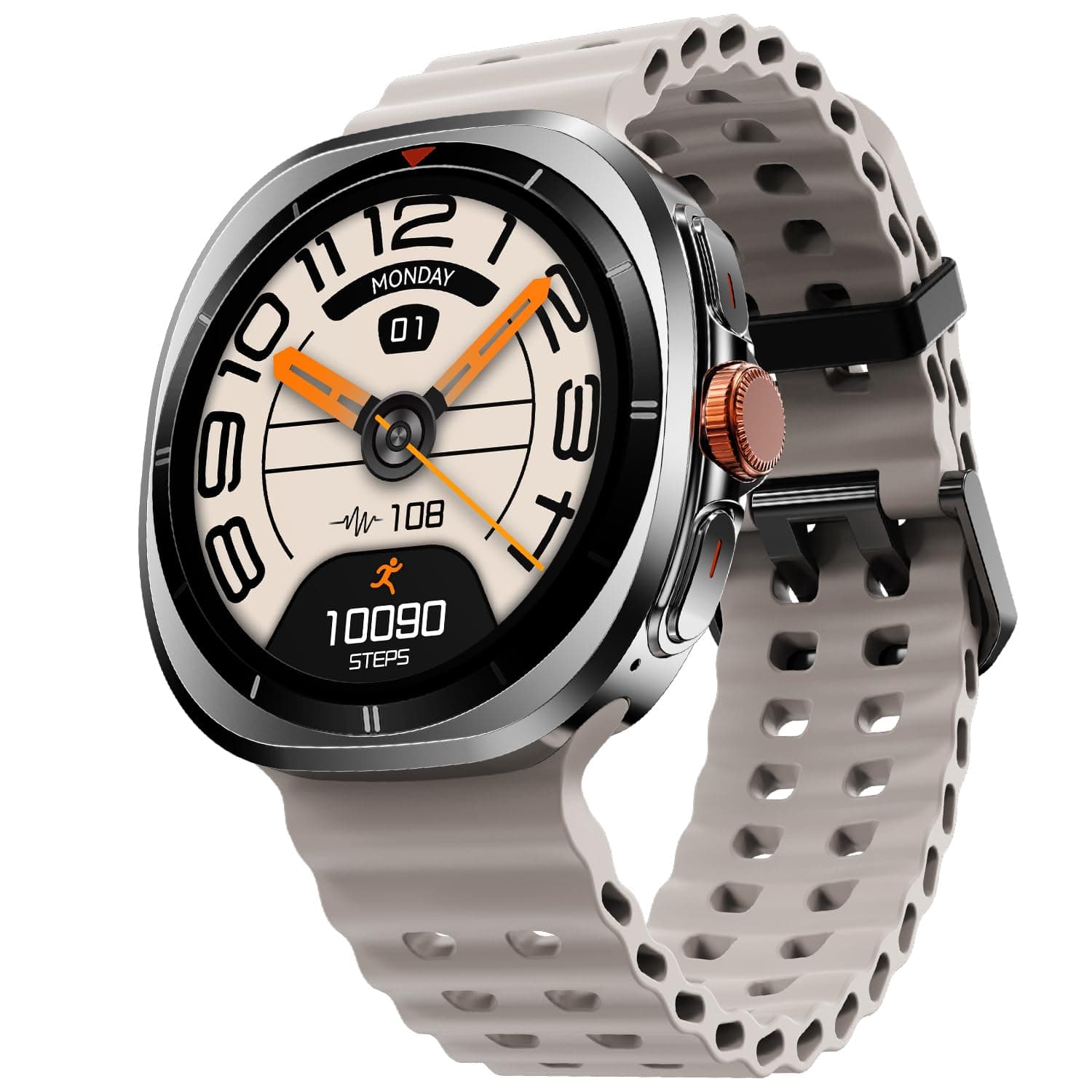 Fire-Boltt Axiom Smart Watch  1.43" AMOLED Display, Health & Fitness Tracking, Always-On Screen, Wireless Charging, Rotating Crown, Bluetooth Calling,...