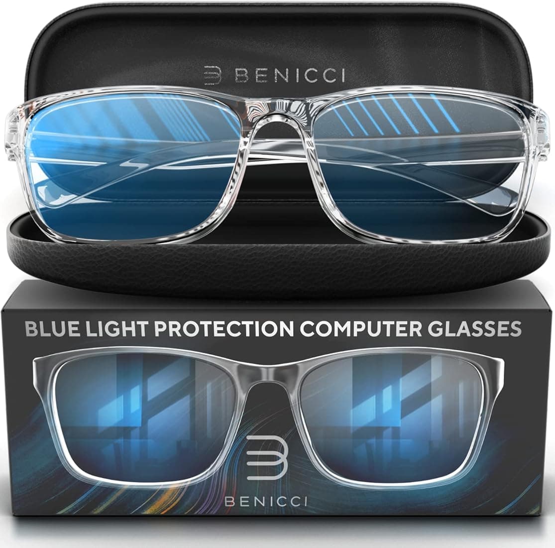 Stylish Blue Light Computer Blocking Glasses for Women and Men - Ease Digital Eye Strain, Dry Eyes, Headaches and Blurry Vision - Instantly Blocks Gla...