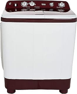 Haier 8 kg Semi-Automatic Top Loading Washing Machine (HTW80-1128BT, Burgundy)