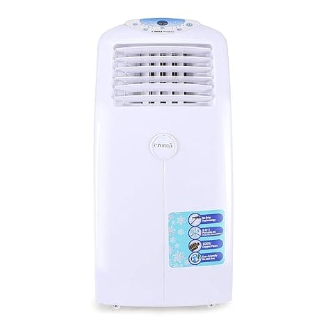 Croma 1.5 Ton Portable AC (Copper, 3 in 1 - AC, Dehumidifier & Fan, Mobility, No Drip Technology, Eco-Friendly R-410 Refrigerant) with Free Standard I