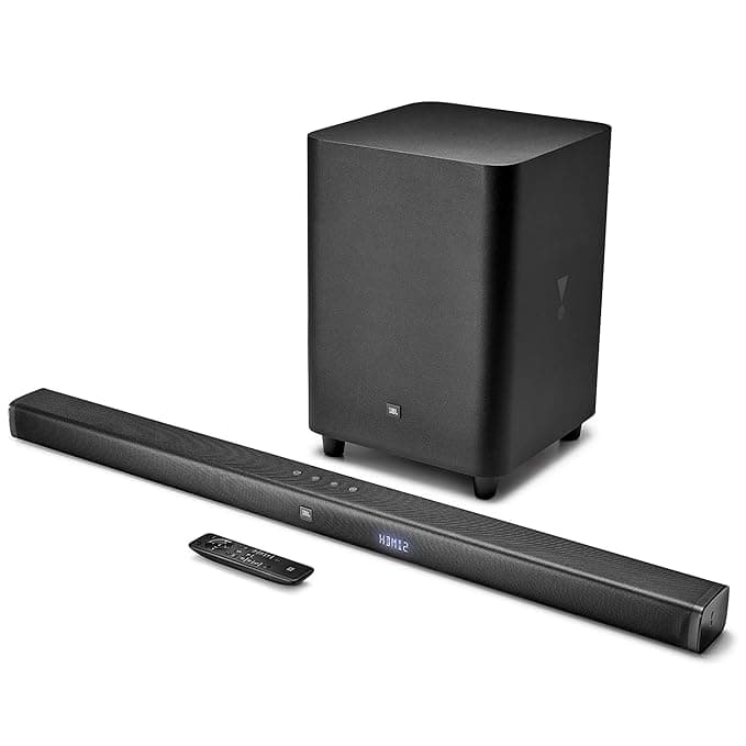 JBL Bar 3.1 Premium 4K Soundbar with Wireless Subwoofer (450 Watts, 6 Woofers, Dolby Digital, Surround Sound) Soundbar Speakers