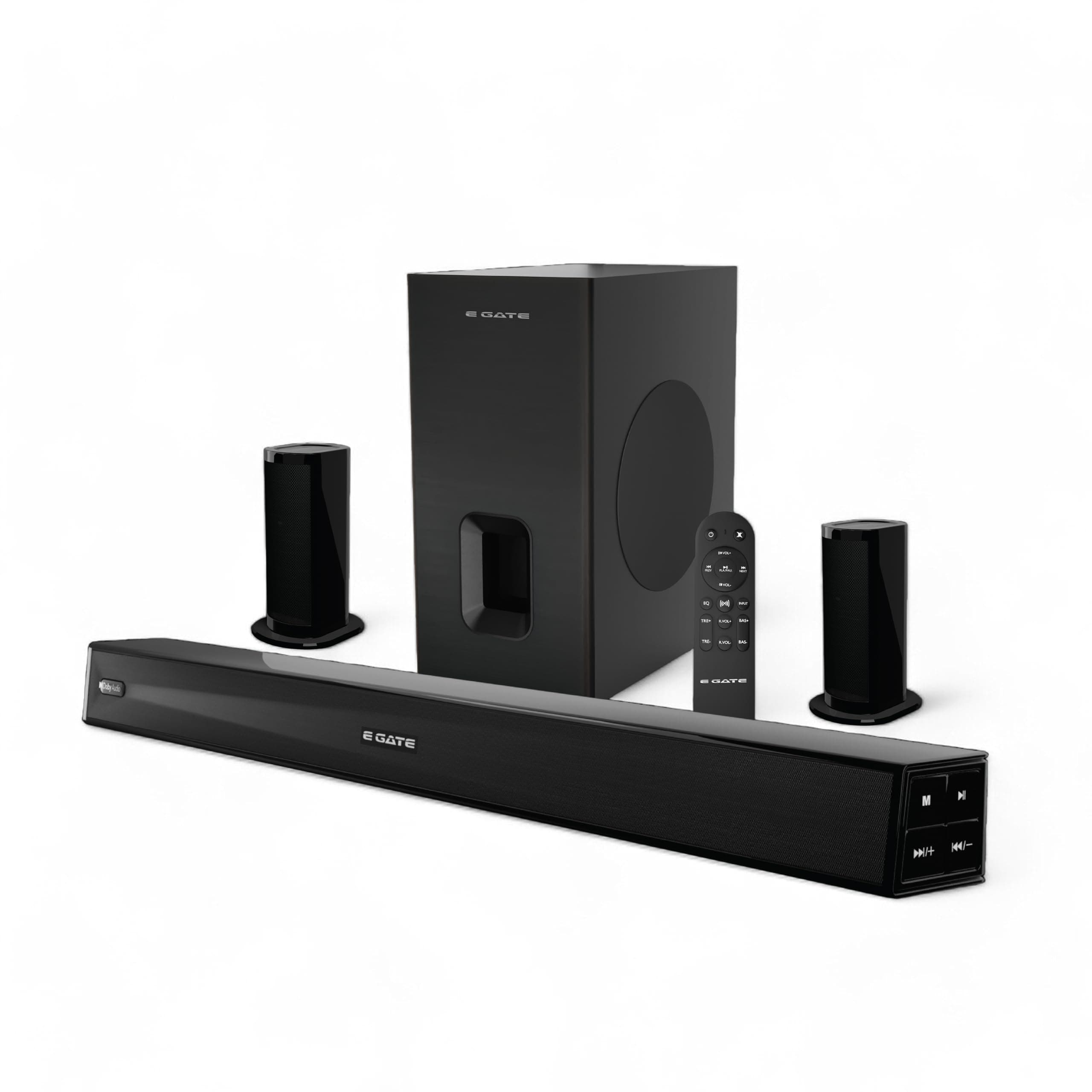 E GATE Phantom 630D Dolby Audio 540W Soundbar, Home Theatre 5.1 Channel Sound bar for TV with Wired Subwoofer (16.5cm) & 2 Satellite Speakers, 3 EQ Mo...
