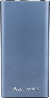 Zebronics ZEB-MD10000MQ 10000 mAh Li-Polymer Power Bank with 20W Rapid Charging, Type C PD Function, Dual Output/Input Ports, Metal Body, Made in Indi