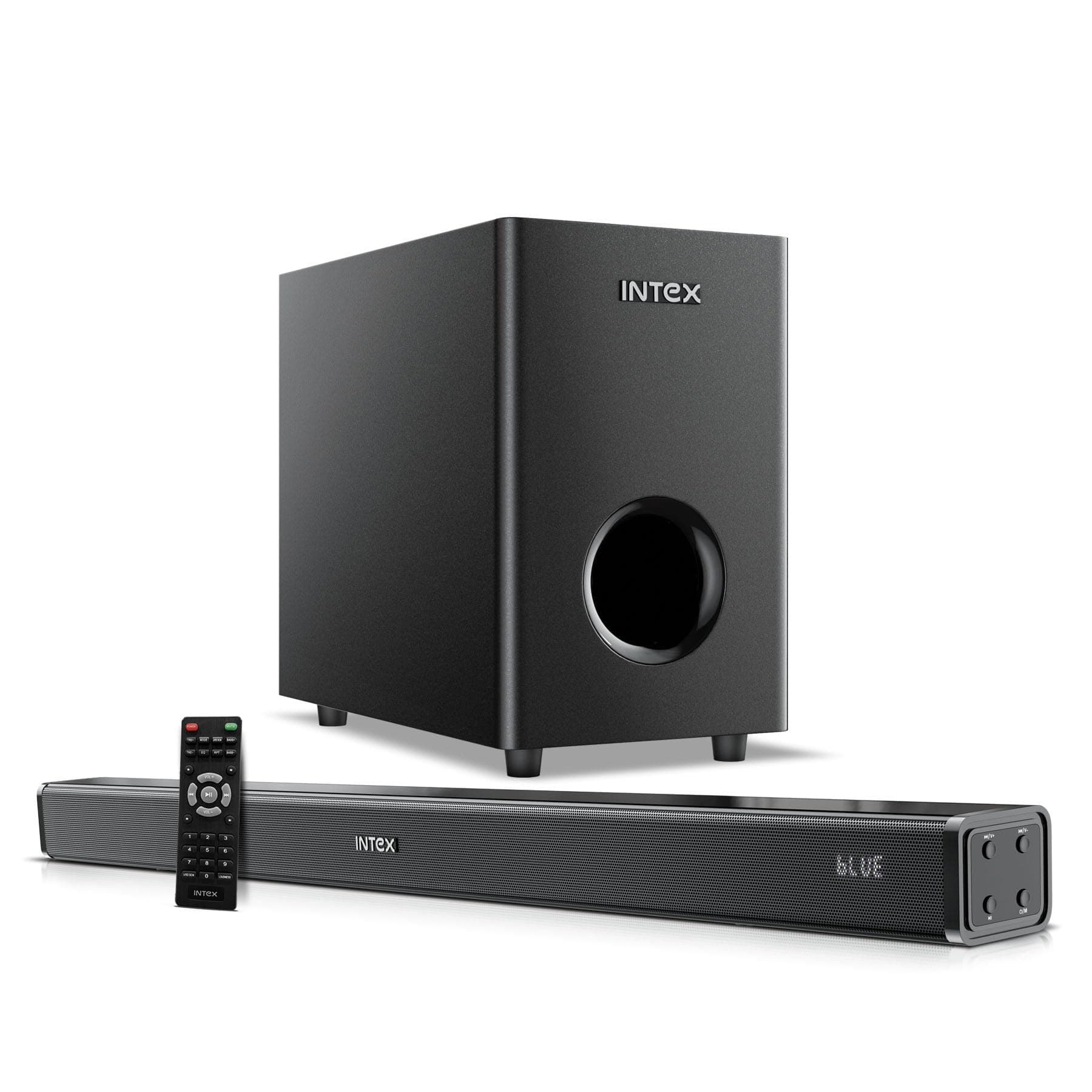 Intex Beast 9001 Soundbar - 90W with 13.5 cm (5.25") Subwoofer, Bluetooth, HDMI, AUX, USB | Deep Bass | Surround Sound | Wall-Mountable Home Theater f...