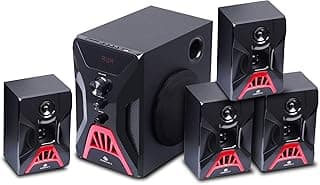 Zebronics ZEB-BRONZE 4 BT RUCF Wireless Bluetooth Multimedia Speaker With Supporting SD Card, USB, AUX, FM & Remote Control. (90 Watt, 4.1 Channel)