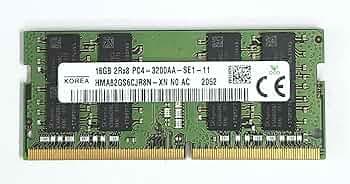 SK hynix Laptop 16GB DDR4 3200MHz HMA82GS6CJR8N-XN SODIMM PC4-25600 1.2v 260Pins Laptop Memory Module- Made in Korea