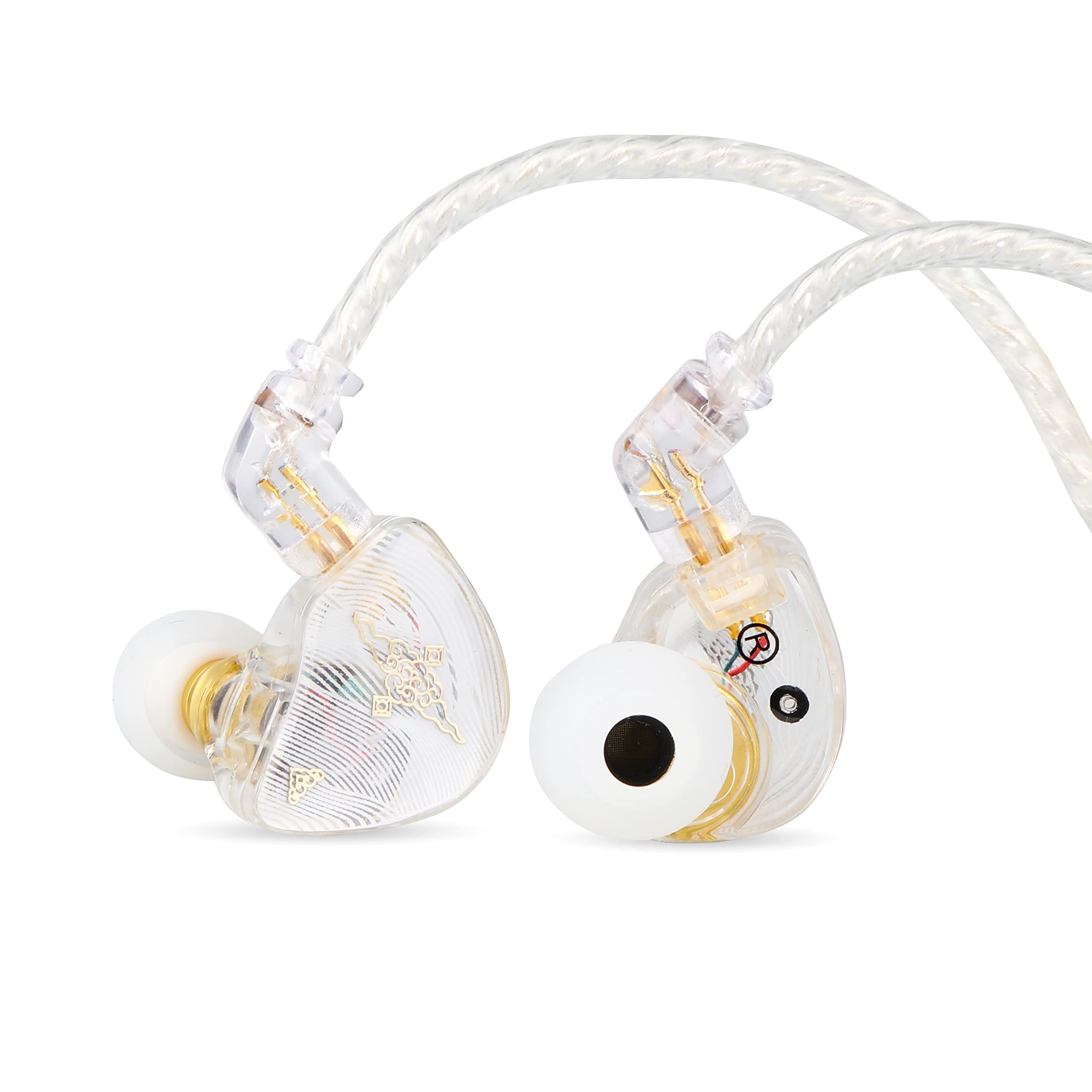 Linsoul TANGZU Waner S.G HiFi 10mm Dynamic Driver PET Diaphragm in-Ear Earphone with Ergonomic Shape, Detachable 2Pin OFC Braided Cable for Audiophile...