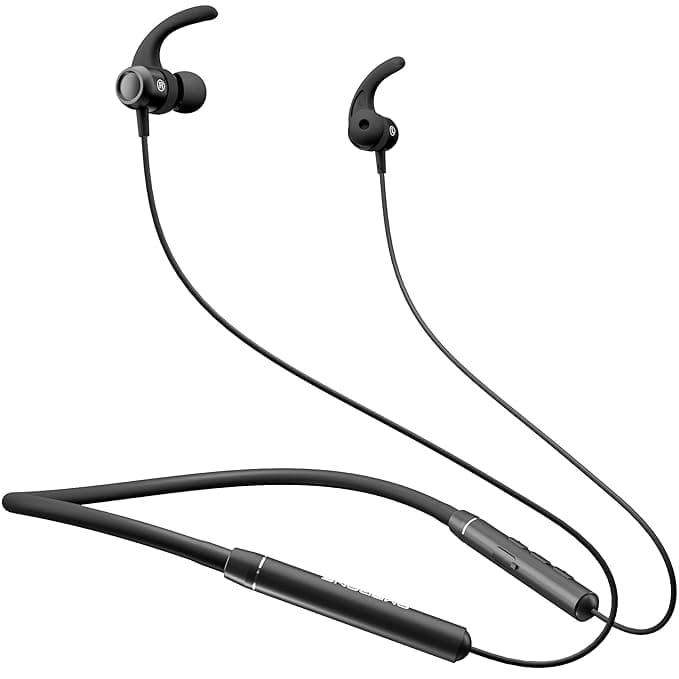 Ambrane BassBand Lite Bluetooth Neckband Earphones, Defined Audio with 6h Playtime, in-Line Mic for Calling, Secure Fit, Lightweight and Flexible Neck