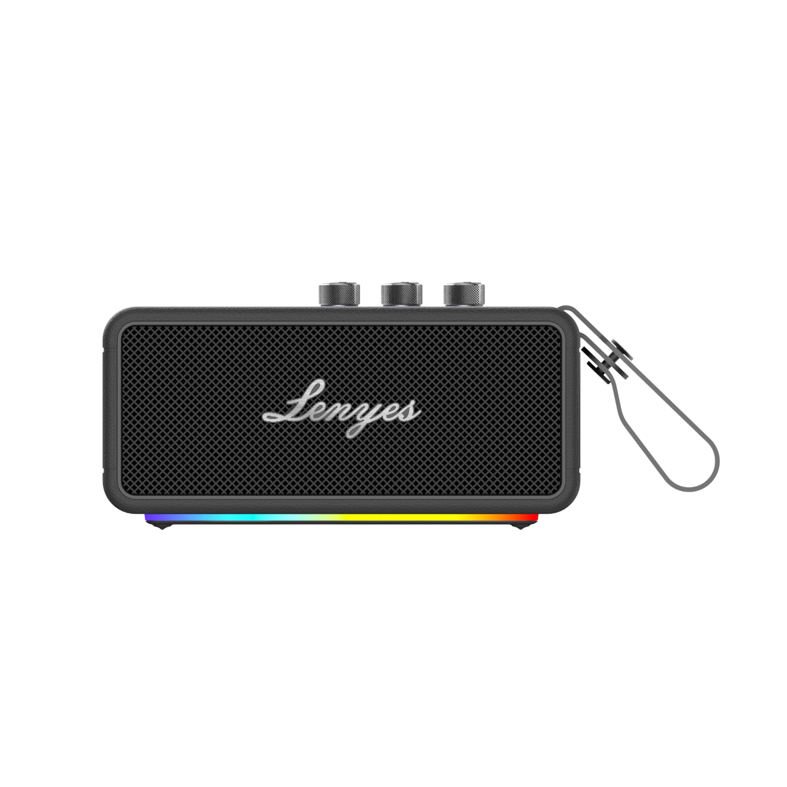 Lenyes S876 90W Bluetooth Speaker | 4000mAh Battery, IPX6 Waterproof, RGB Lights, Power Bank, AUX/USB/TF Card | TWS Stereo Pairing (Black)