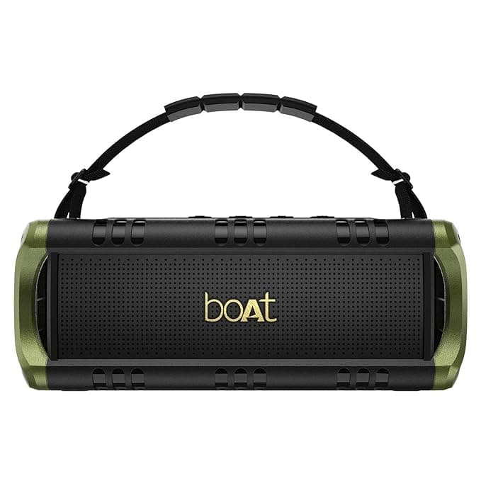 boAt Stone 1400 Mini 18W Bluetooth Speaker with Upto 6 Hours Playback, IPX5 Water Resistance, Type C Charging, TWS Feature(Army Green) Speakers