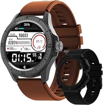 Maxima Raptor 1.39" HD Round Smart Watch for Men & Women with Premium Dual Metallic Case & Inbuilt Compass, Bluetooth Calling Smart Watch, 650 Nits, 1...