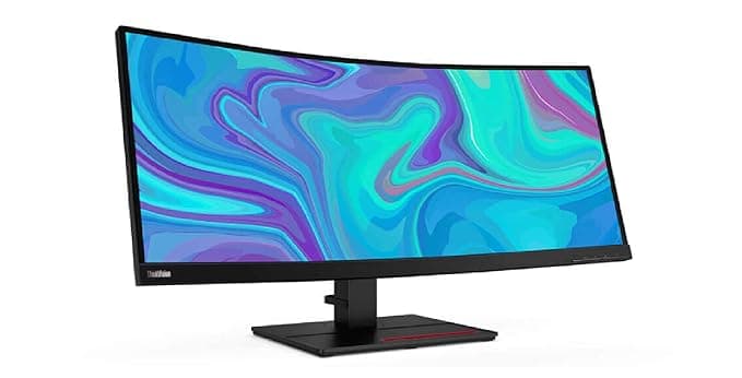 Lenovo ThinkVision 34 inch VA Panel, Ultrawide Curved Monitor, 3440X1440 WQHD Resolution I Height Adjustment and Pivot I USB-C, USB 3.1, HDMI 2.0, Dis