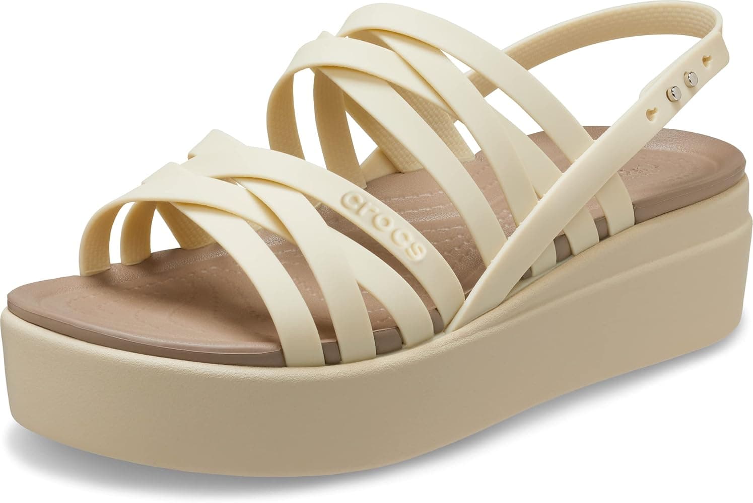 crocs Women's Brooklyn Strappy Low Wedge Sandal