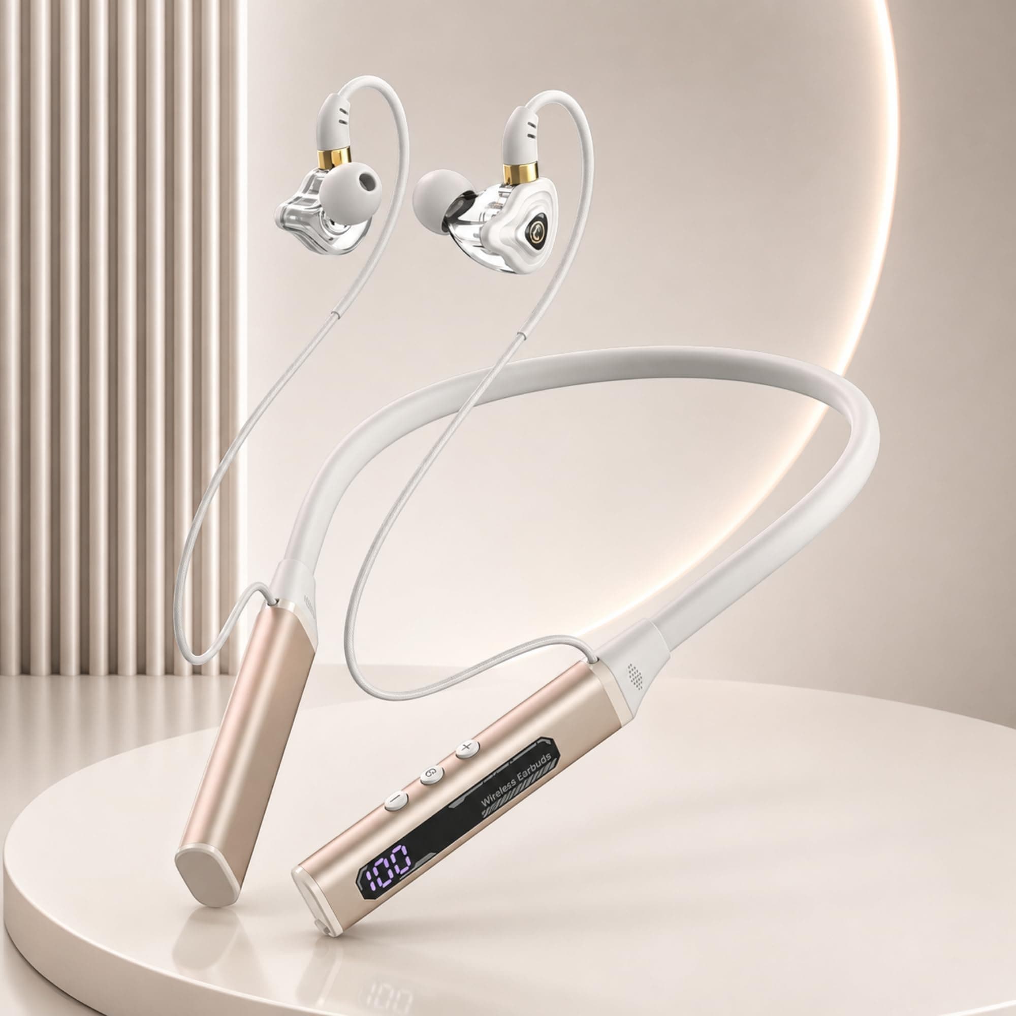 iFAST IF-196 Wireless Bluetooth Neckband Earphone, White
