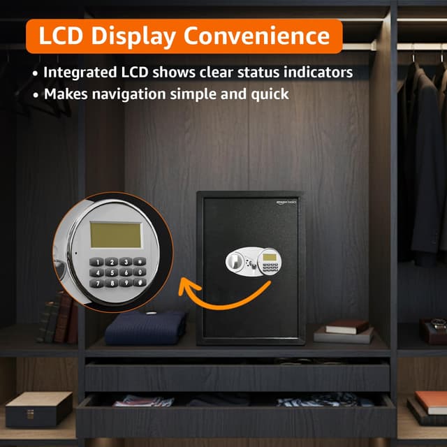 Amazon Basics Digital Safe With Keypad | Metal Safe Locker w… | Price ...