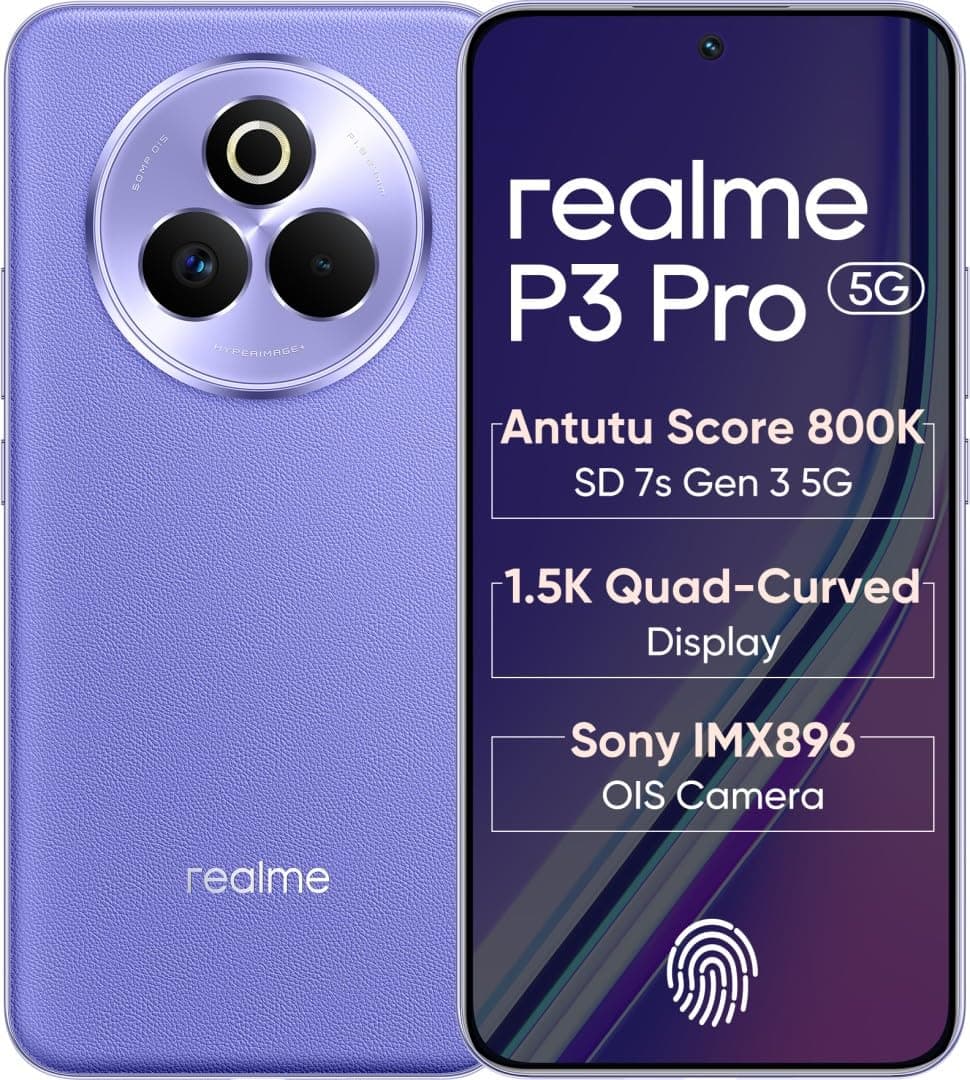 Realme P3 Pro 5G Smartphone (Galaxy Purple, 8GB RAM+ 128GB Storage)