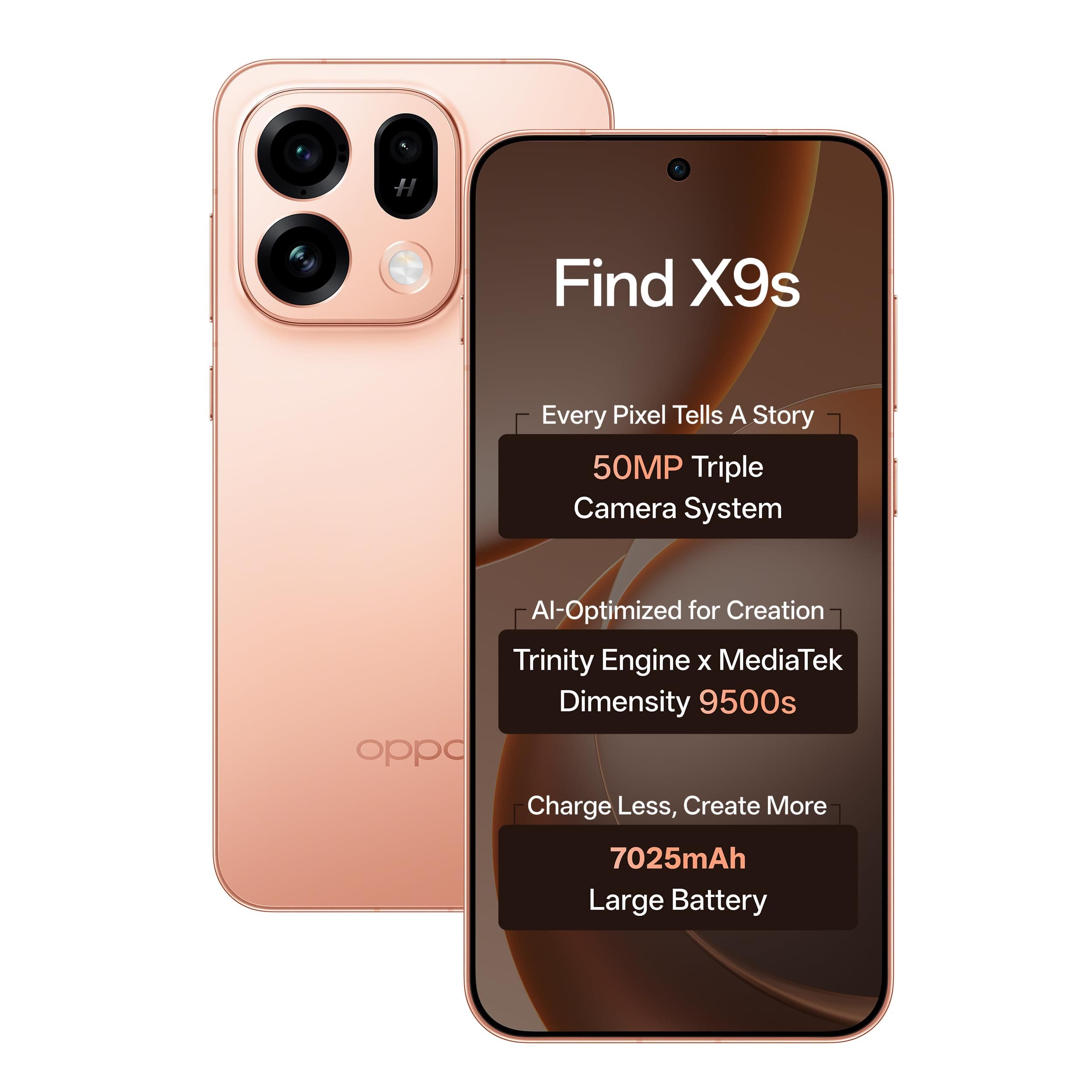 Oppo Find X9s(Sunset Orange,12+512GB) | Hasselblad Camera + 50MP Portrait |Dimensity 9500s | 7025mAh Battery+80W SUPERVOOC | IP69-with No Cost EMI/Add...